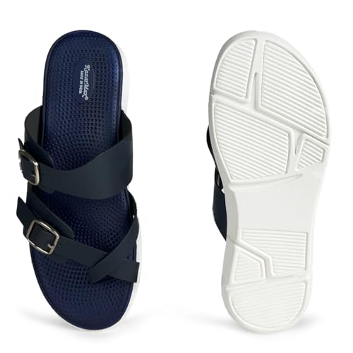 Image of KazarMax Women Magnolia Lightweight Double Strap | Cushioned | Bounce Back | Comfortable Flat Sandals