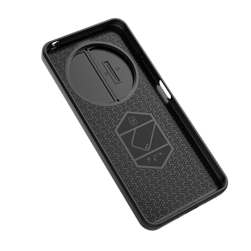 Image of TPU+PC Camshield Pro Case With Slide Camera Protection And Ring Stand Bumper Back Case Cover For Redmi 14C / Redmi A4 / Poco C75 (Black)