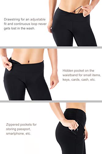 YogipaceZip-PocketsWomens-PetiteRegularTall-UPF-50-Wide-Leg-Travel-Pants-Casual-Pant