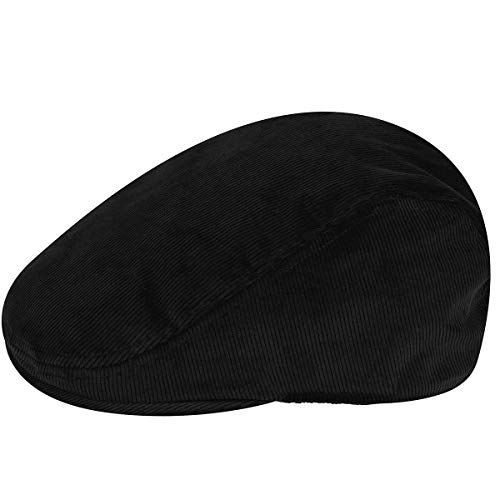 Kangol Unisex Kordelkappe Flache Kappe, Schwarz (Black Bk), 60