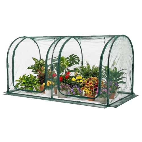 GreenGiggle Crop Cage for Garden 98x49x49 Tunnel Plant Netting Cover with Zipper Garden Bed Cover for Protection for Vegetables Fruits Garden Cage for Plant and Animal
