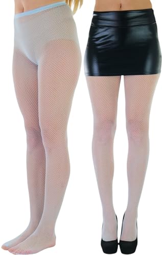 Image of ToBeInStyle Women's Sexy Vibrant Fine Classic Fishnet Full Footed Pantyhose