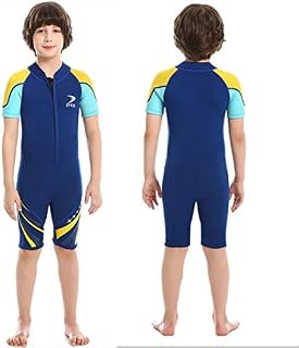 ZCCO Kids Shorty Wetsuit - 2.5mm Neoprene Short Sleeve One-Piece Suit for Boys and Girls -Ideal for Swimming, Surfing, and Diving Water Sports