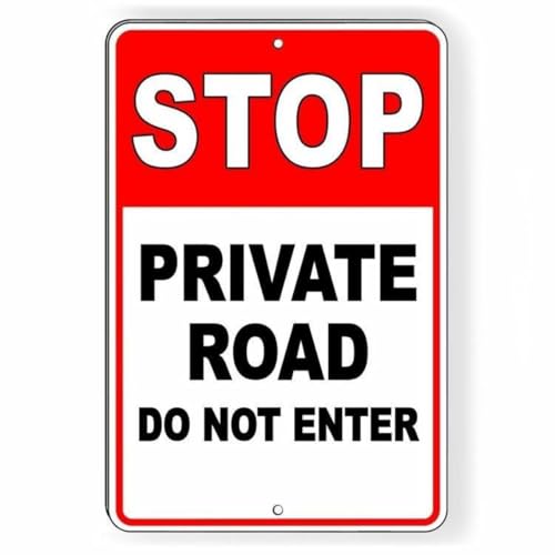 STOP Private Road Do Not Enter Three Size Strespassing WARNING ���^���T�C�� �T�C��&�v���[�N �z�[���f�R���[�V���� 12x8�C���`/30x20cm