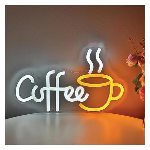 Lampe au néon LED café enseigne lumineuse murale 28,2 x 17,1 cm