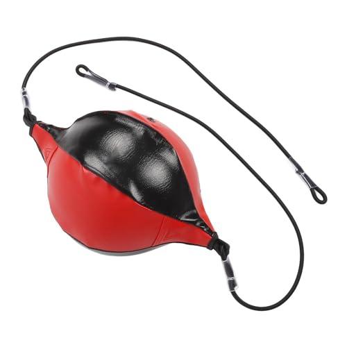 Doppelendball Doppelend Boxball, Box Speedbag, PU Leder Speedbag, Hängende Speed Boxsäcke, Box Trainingsball – Birne, Gesamtlänge 1,8m (40cm Balllänge)