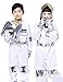 Produktbild IKALI Kinder Astronaut Kostüm, Unisex Space Jumpsuit Pretend Play Outfit (5 Stück) 7-8 Jahre