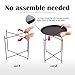 HollyHOME Folding Tray Metal Side Table, Sofa Table Small Round End Tables, Anti-Rust and Waterproof Outdoor or Indoor Snack Table, Accent Coffee Table,（H） 20.28