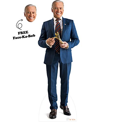 AT TEN Joe Biden Cardboard Cutout Standee Standup Life Size Joe Biden Cutout Realistic Set of 2 Joe Biden Mask Biden Poster Joe Biden Celebrity Mask