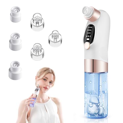 Aspirateur Point Noir Extracteur de Comédons Nettoyage des Pores avec 6 Sondes 3 Modes, Professionnel Extracteur de Point Noir Electrique Tire Nettoyant de...