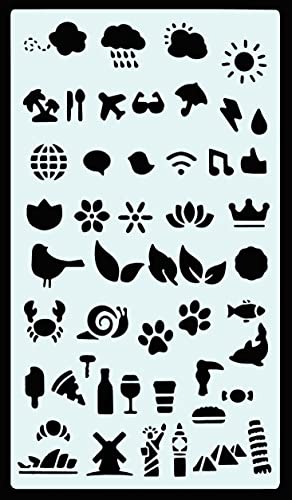 image for PETER PAUPER PRESS Dotted Journal Stencil Set (Over 300 designs that a