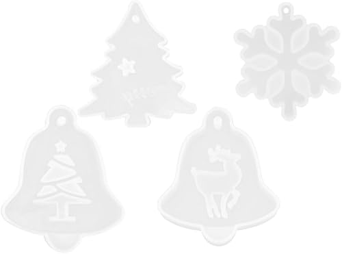 Molde de silicona enumerado para Navidad, llavero de Navidad de fundición de Navidad, copos de nieve, resina de cristal, epoxi, moldes de Navidad,