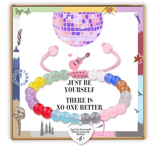 Adjustable Taylor Bracelet Taylor Quotes Merch as Meaningful Gifts for Daughter Sister with Motivational Card, Taylor Jewelry for Music Lovers Taylor Fans Birthday Gift for Women