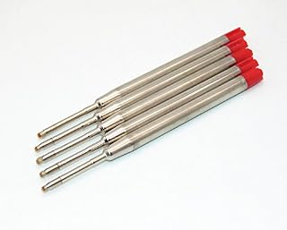 5X Compatible Parker Refills for Ballpoint Medium Black/Blue/RED/Green (Green)