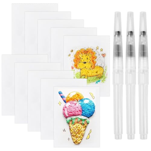 Carta artistica con struttura in schiuma: basta disegnare sulla carta e osservare come il disegno si espande magicamente quando viene attivato dall'acqua. Questo innovativo materiale espanso si espande con l'acqua e dona alla tua opera d'arte un divertente effetto 3D