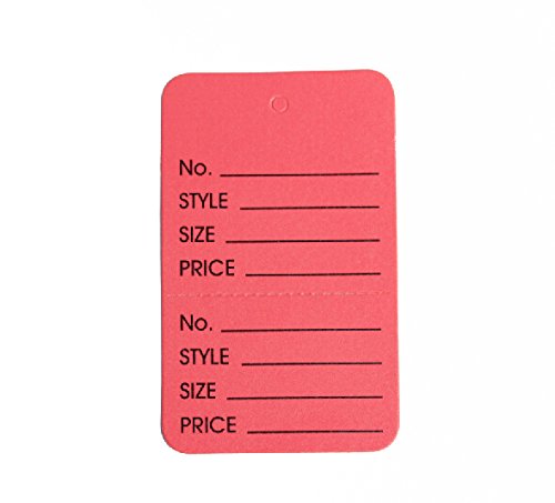 Clothing Price Labels/perforated Price Coupon Tags/jewelry Display Tag (5,000, red)