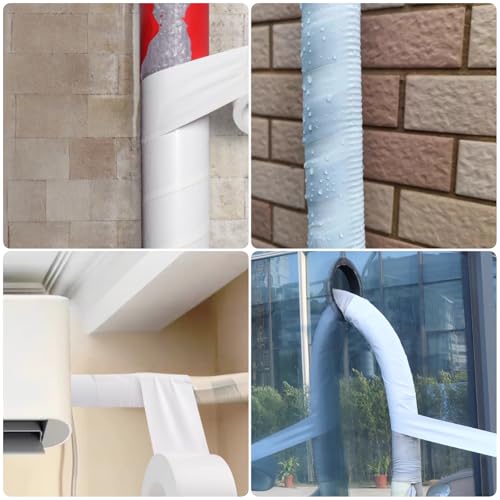 Image of Pipe Wrap Tape,PVC Corrosion Protection,Width White Insulation Tape for Drain Pipe, Metal & Electrical Piping, Underground Pipe ,100' Length x 2 inch Width -10 Mil Thick