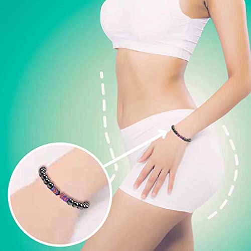 Girls Necklace And Earring Set Black Magnetite Slimming Anklet For Men Women Stone Rock Chakra Beads Elastic Natural Stone Bracelet Anklet (Camouflage, One Size) #TOP2