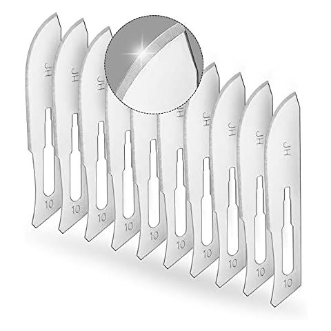 Juego de 10 cuchillas de bisturí KeyUnity KA00 de acero al carbono Cover