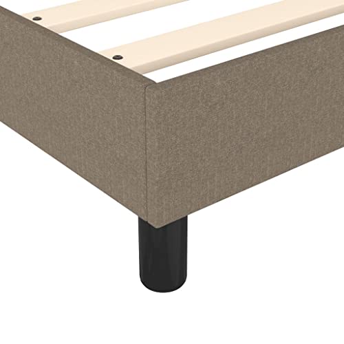 Boxspringbett mit Matratze, Taupe 90x200 cm, Stoffbezug, Taschenfederkern, Komplett-Set für Schlafzimmer, bequemes Bettgestell – Bild 8