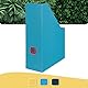 Leitz Click & Store Stehsammler, Aufbewahrungslösung aus Karton für den Schreibtisch, A4-Papierhalter für Zeitschriften & Ordner, Zuhause/Büro, Cosy Serie, Sanftes Blau, 53560061