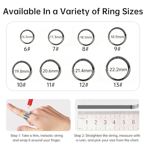 Smart Ring for Women & Men, Fitness Tracker Ring with Heart Rate Monitor, HRV, Sleep Tracking, No Subscription Fee, 10AT - Additional View