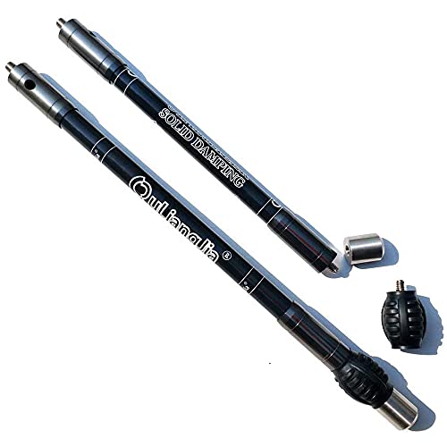 Zshjgjr Archery Bow Stabilizer Balance Bar Rod System 3-30 Inch Carbon Fiber Stabilizer Damping Shock Absorber For Recurve Compound Bow (10Inch, Grey) #TOP1