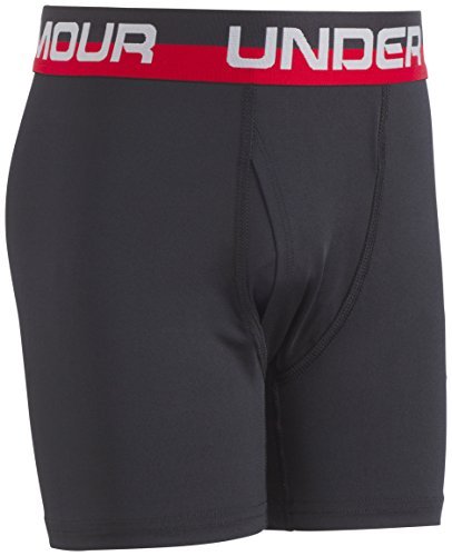 Under Armour Boys' Big Performance Boxer Briefs, Lightweight & Smooth Stretch Fit, Red/Black Print, Large #TOP2