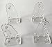 Cutelec 4pcs Hold Down Brackets Clear Color Bottom Rail Hold Clips for High Profile Blinds