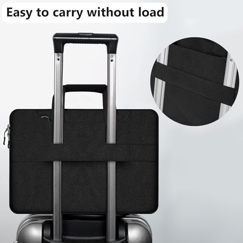 Image of Hseok Laptop Shoulder Bag 13 13.3 14 Inch Case Compatible with MacBook Pro /Neo 14 inch M5 /M4 /M3 /M2 /M1,Mac Air /pro /Neo 13 inch and Most 13 13.3 14 Notebooks,Spill-Resistant Briefcase,Black