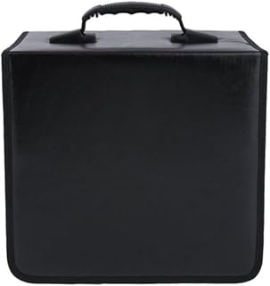 Homoyoyo Pasta De Dvd 360 Caixa De Armazenamento De Dvd Suporte De Dvd Suporte De CD Holer Suporte De Armazenamento De CD Preto Estojo De Armazenamento De Vídeo Tote Bag Suporte De