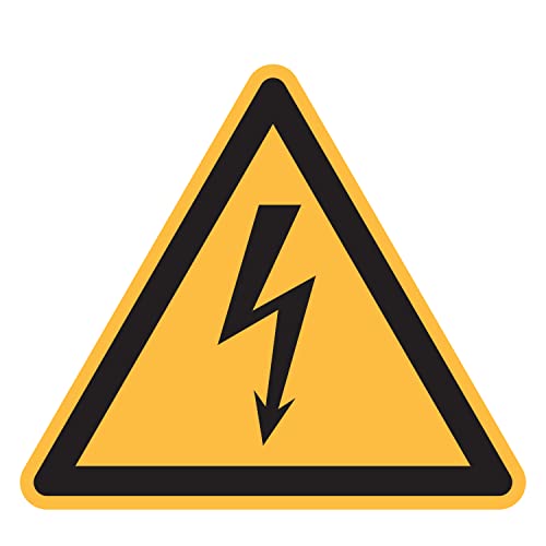 Aufkleber Warnung vor elektrischer Spannung, Folie, selbstklebend, SL 200 x 0,1 mm, ASR A1.3 / ISO 7010, W012 Cover