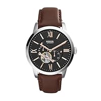 Fossil Men's Townsman Analog Mechanical Hand Wind Brown Watch, (ME3061)
