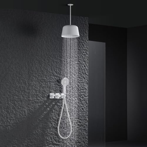 Set de douche encastré mural or pour optimiser l'espace salle de bain moderne - 6