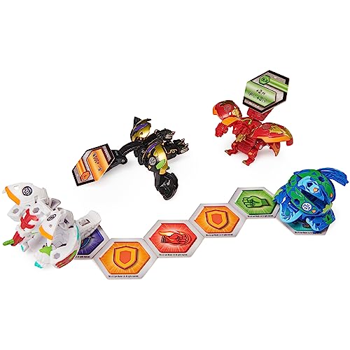 Bakugan Baku-Gear 4-Pack, Fused Sabra X Pyravian Ultra With Baku-Gear And Howlkor X Serpenteze Ultra Collectible Action Figures #TOP2