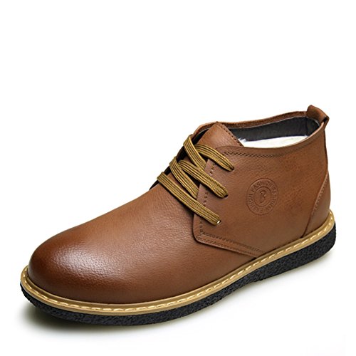 Chaussures en cuir véritable homme avec doublure laine pour l'hiver