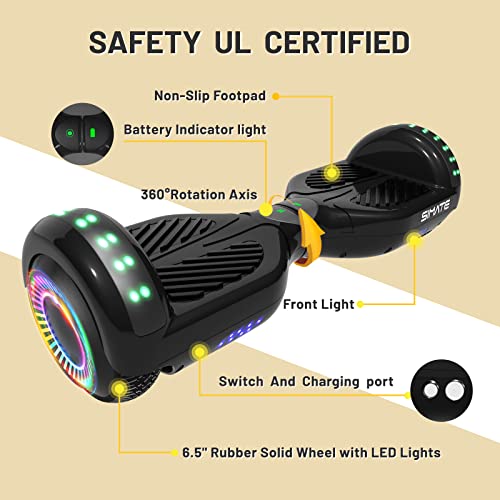 Image of SIMATE Hoverboard, Bluetooth All Terrain Hover Boards with LED Lights and APP Control, Gifts for Kids Adults Girls Boys, for All Ages