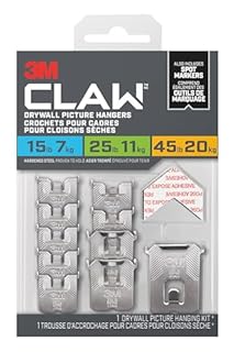 3M CLAW Drywall Picture Hanger Variety Pack for Wall Decor with Temporary Spot Marker, 10 Hangers, 10 Markers/Pack