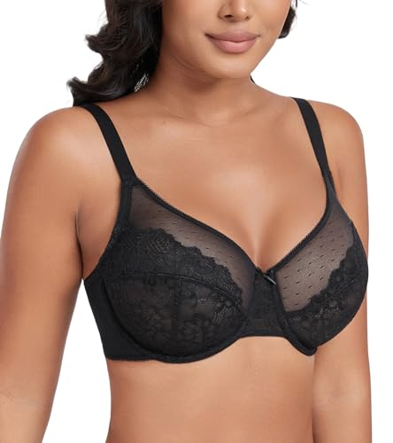 Dotvol Women'S Plus Size Full Coverage Sexy Lace Unpadded Underwire Bras Minimizer Everyday Bra thumb #2