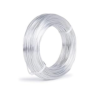 Schnüre & Fäden 2mm Silber Aluminiumdraht 50m