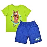 Warner Bros Scooby Doo Boy's 2-Piece Character Shirt and Short Set, Green, Size 3T