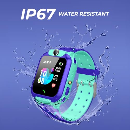 Image of GameSir Kids Smartwatch for Boys & Girls, Men & Women, Sim Card Support, Location Tracker /GPS System, Music Player, Camera, Video,Notification, Alarm, Waterproof, Calling Smart Watch-Blue