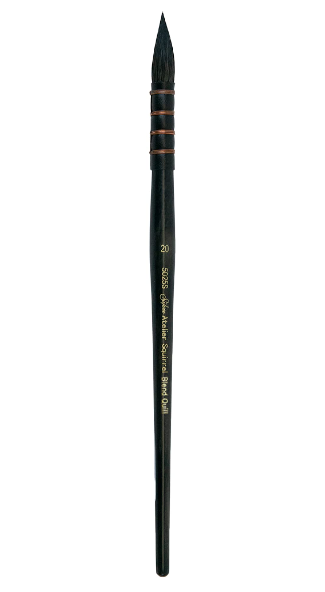 Silver Brush Limited 5025S-20 Silver Atelier Squirrel Blend Quill Brush, Natural and Synthetic Blend Filament Premium Watercolour Brush, Size 20, Short Handle