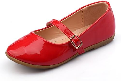 Nova Utopia Toddler Little Girls Dress Ballet Mary Jane Bow Flat Shoes,NF Utopia Girl NFGF060New Red 3