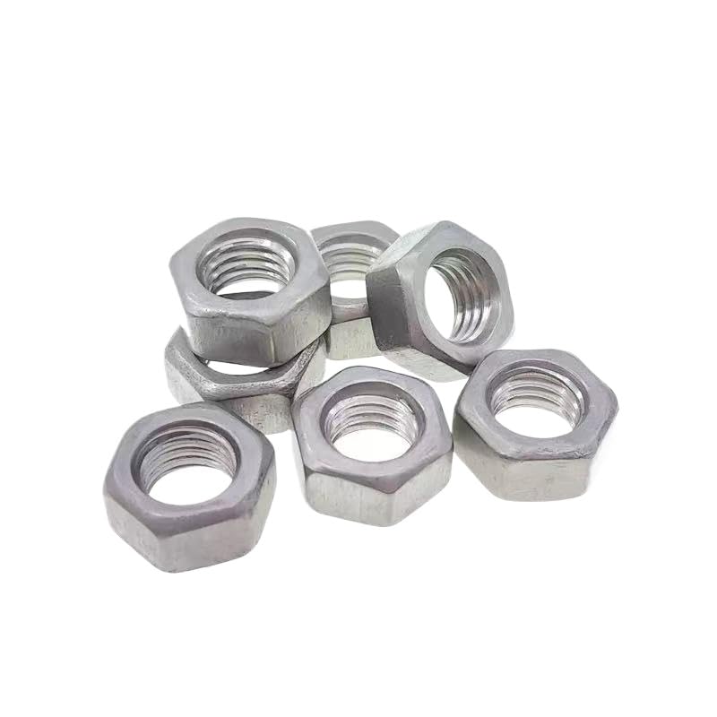 Titanium GR5 DIN934 Hex Nuts, Ti-6Al-4V Hexagon Nuts Assortment, Metric M2 M2.5 M3 M4 M5 M6 M8 M10 M12 M16 Fasteners for Industrial Hardware, Automotive, Motorcycle (50,M3)