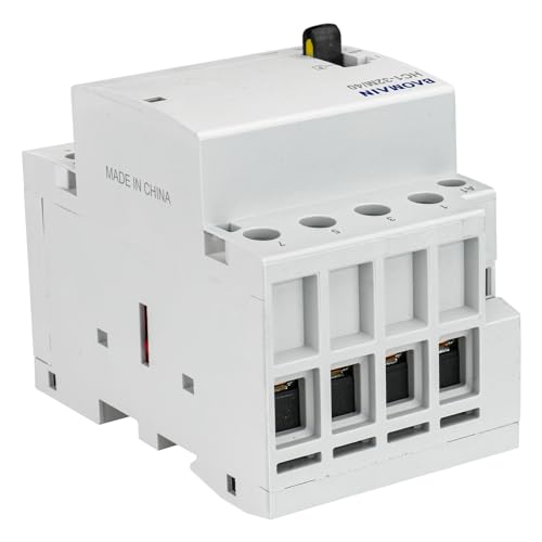 BAOMAIN 110V 4-Pole 32A Manual/Auto AC Contactor, 4NO, DIN Rail Mount miniatura 5