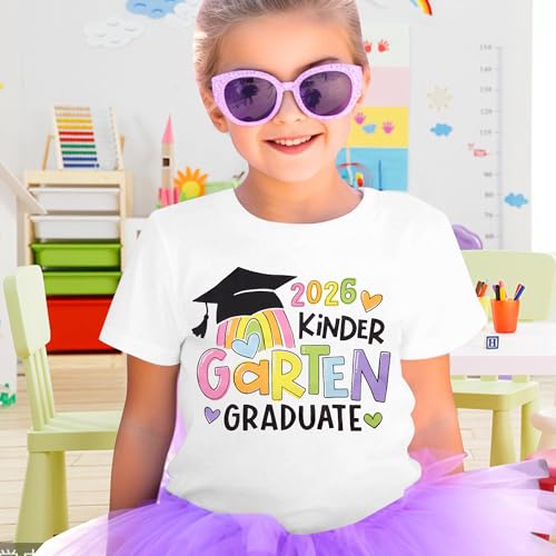 Image of Kindergarten Graduation Shirt for Girl: Last Day of School Shirt Kids 2026 Preschool Graduation Gift Tee Top