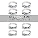 AAWFHRIE Stainless Steel 79-87MM T-Bolt Clamp for Turbo Silicone Intercooler Hose Clamp for 3.0''ID Hose Pack of 4pcs