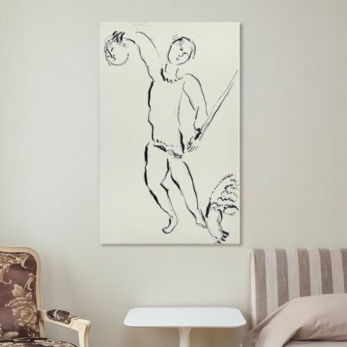 Impression sur toile Marc Chagall David tableau haute définition - 7