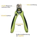 Professionelle Krallenschere für Hunde mit Schutz, Sicherheitsschloss und Nagelfeile (Mittel bis Groß, Grün) – Bild 5